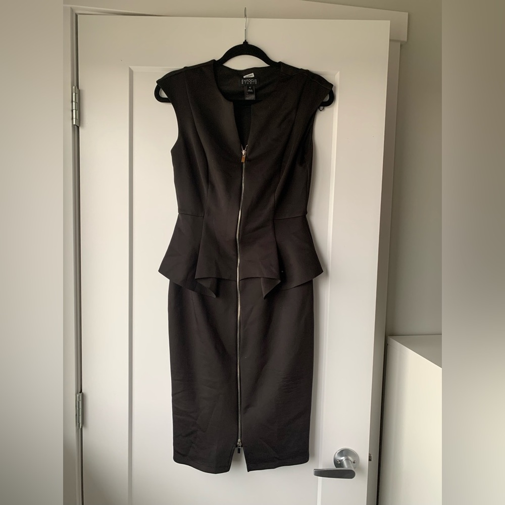 Black fitted dress